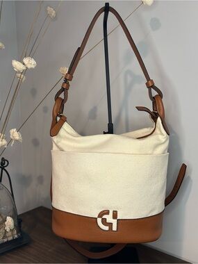 Cole Haan Essential Soft Bucket Bag British Tan Crossbody Shoulder Bag NWOT